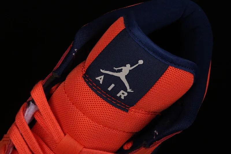 All categories Air Jordan Jordan series basketball shoes Air Jordan 1 Mid Air Jordan 1 Mid AJ1 Joe 1 Zhongbang blue and orange basketball shoes CD7240-801
